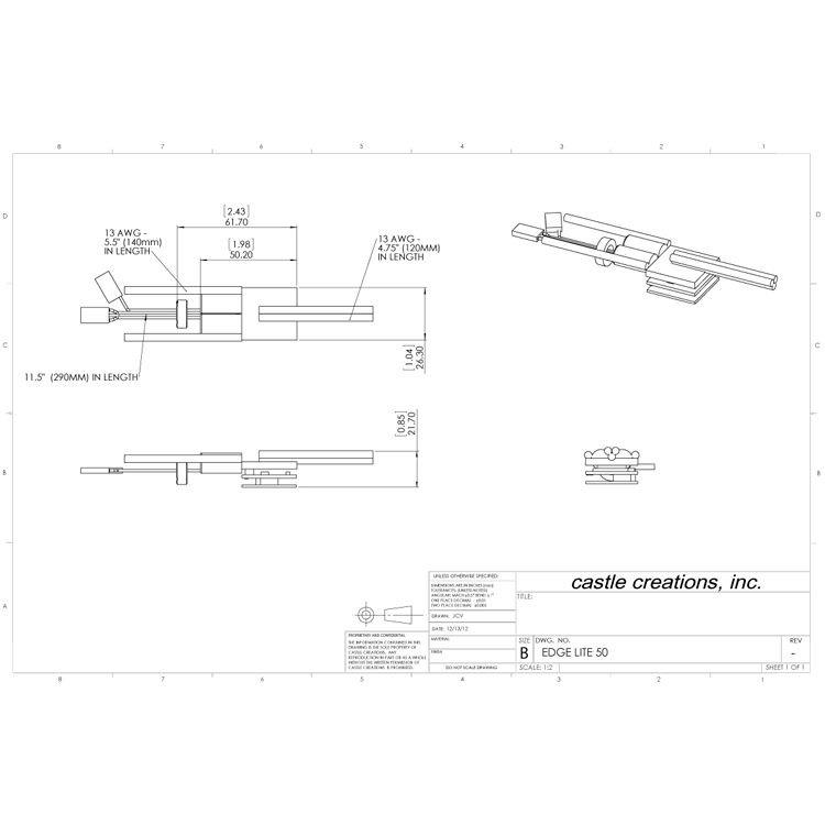 Castle Creations PHOENIX EDGE LITE 50 - 25V 50A ESC - 6