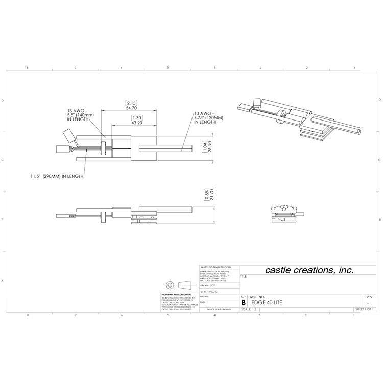 Castle Creations PHOENIX EDGE LITE HV 40 - 50V 40A ESC - 6