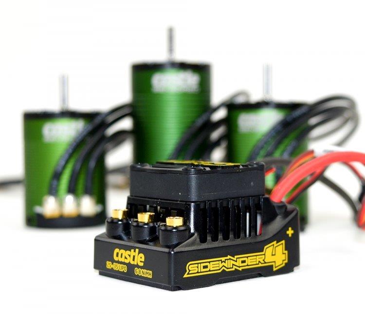 Castle SIDEWINDER 4 12.6V ESC WP Combo 1406-4600KV Sensor M - 2