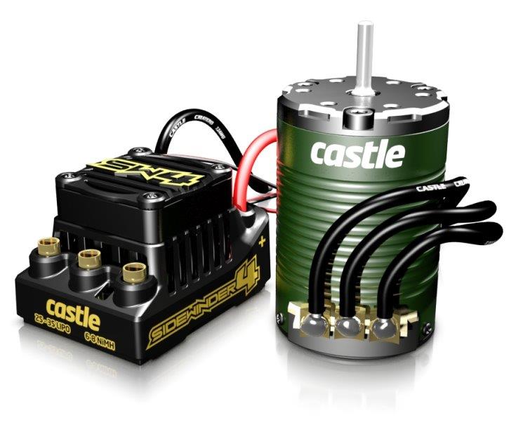 Castle SIDEWINDER 4 12.6V ESC WP Combo 1410-3800KV Sensor M