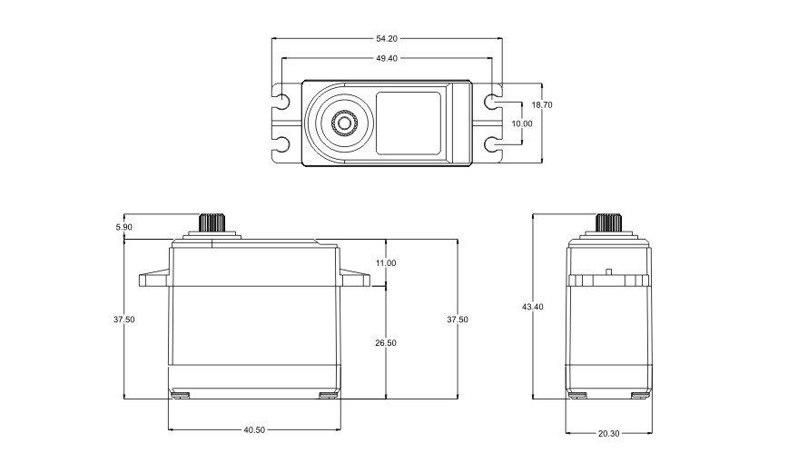 SRT DL3017 LV Digital Servo - 17kg/0.15 Sec @6v SRT DL3017 LV Digital Servo - 17kg/0.15 Sec @6v