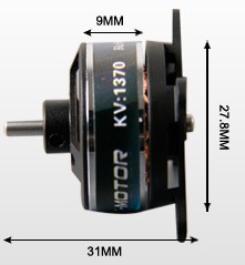 Borstlösmotor T-motor 2208  40g  KV:1370  190W - 4