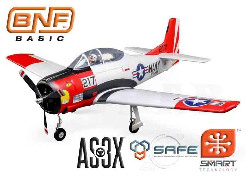 E-FLITE T-28 TROJAN 1.2M BNF BASIC with Smart AS3X 120CM