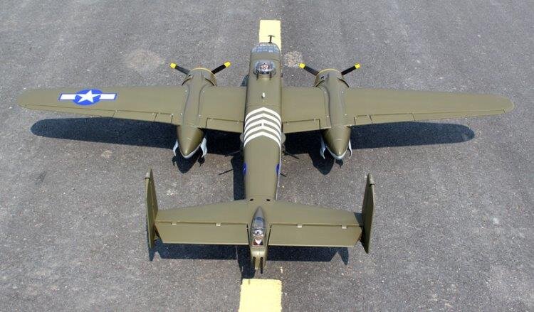 Seagull Mitchell B-25 20cc 2412mm med Infällbara Landställ ARF - 8