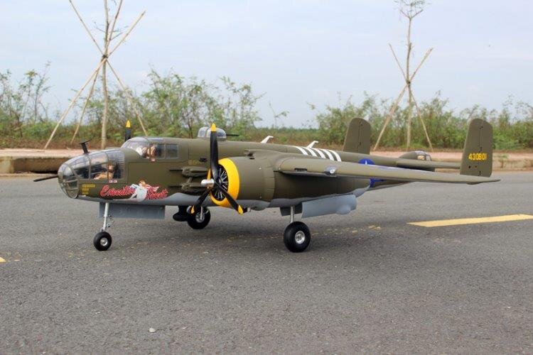 Seagull Mitchell B-25 20cc 2412mm med Infällbara Landställ ARF - 9
