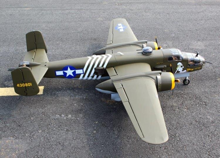 Seagull Mitchell B-25 20cc 2412mm med Infällbara Landställ ARF - 7