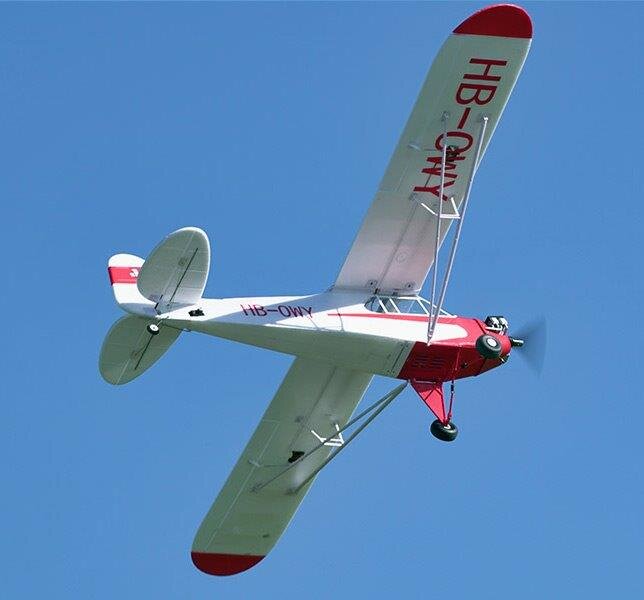FMS J3 Cub V4 1400mm med Flottörer Reflex V2-Gyro PNP* - 4