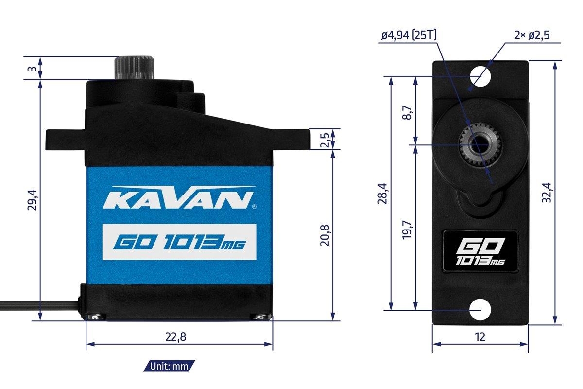KAVAN GO-1013MG 0.13s/60°, 3.8kg.cm - 2