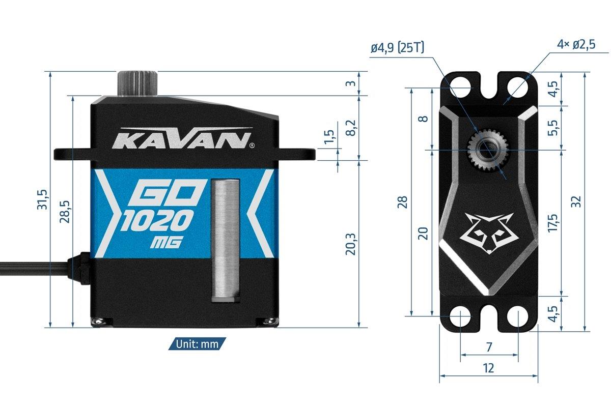KAVAN GO-1020MG 0.08s/60°, 7.5kg.cm - 2