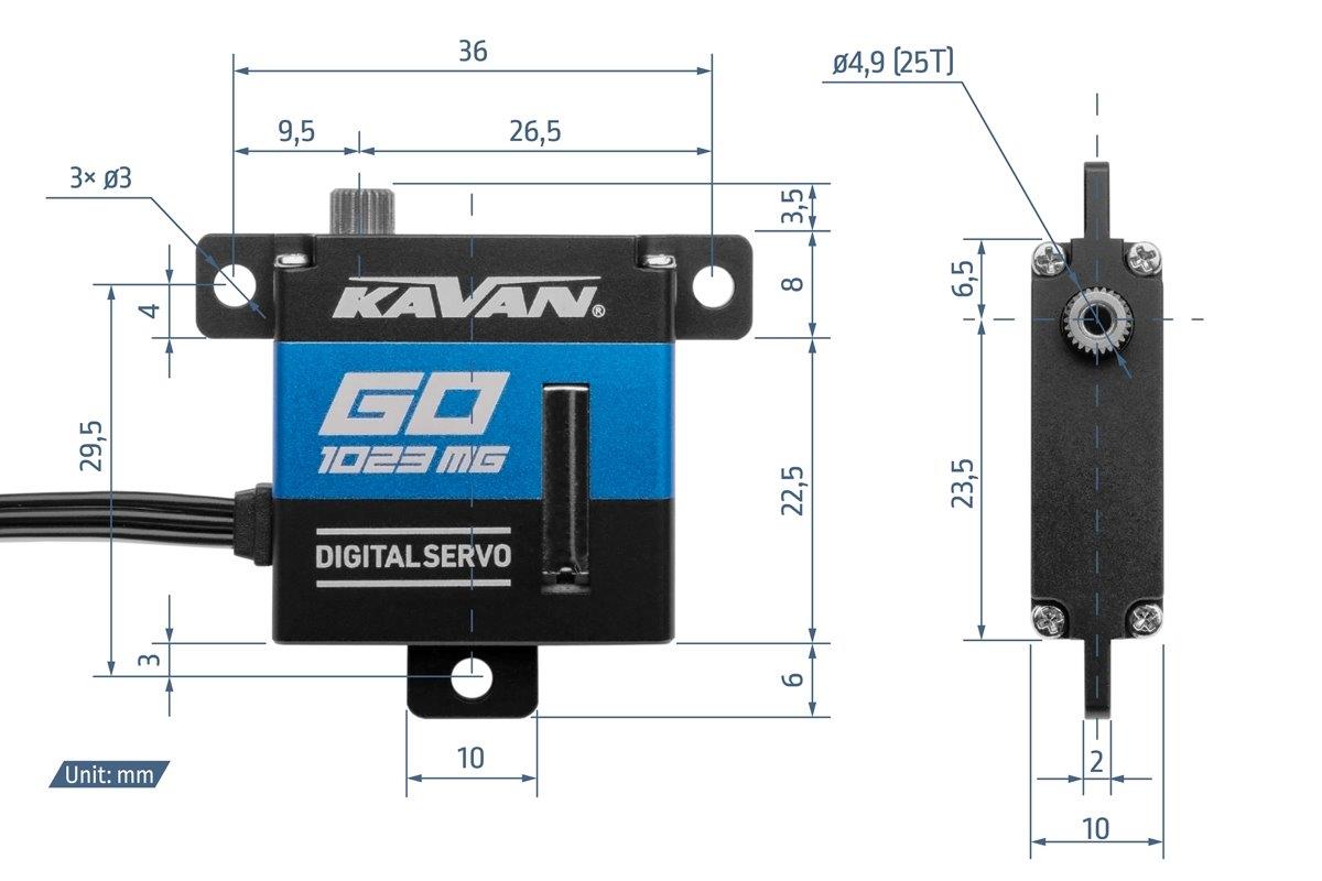 KAVAN GO-1023MG 0.09s/60°, 7.0kg.cm - 2