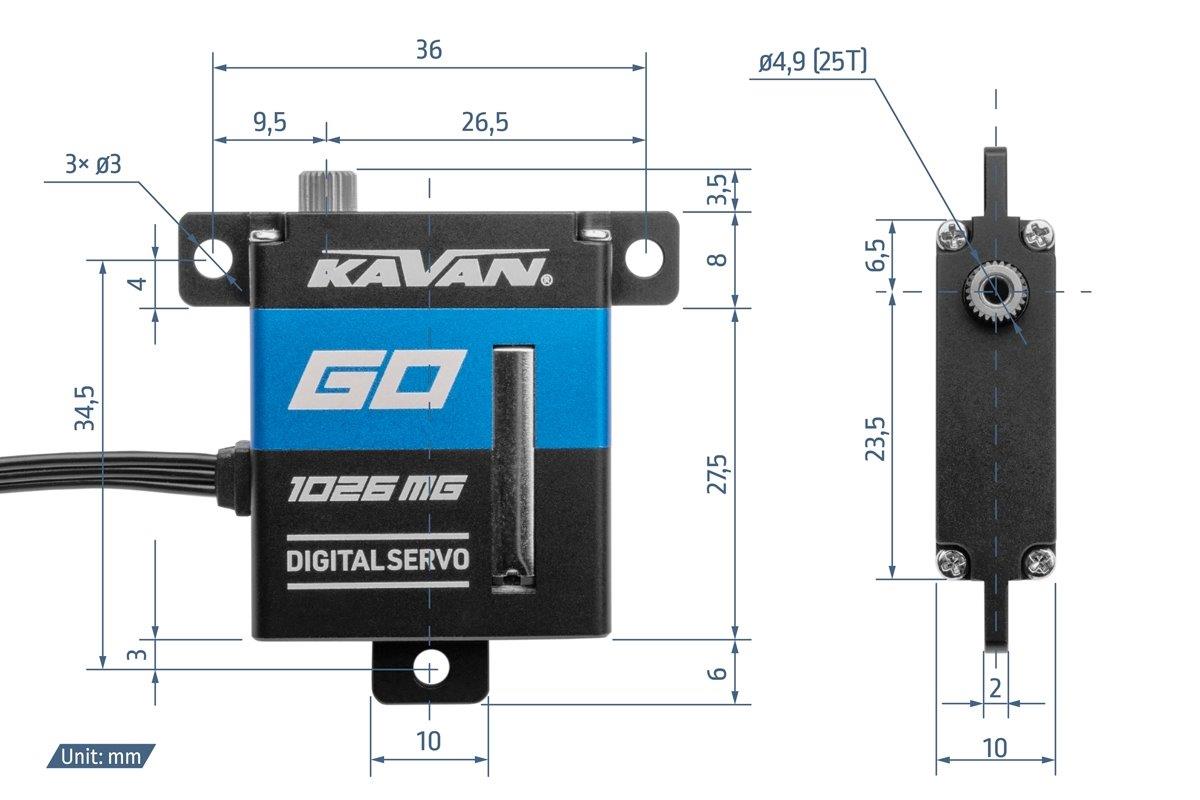 KAVAN GO-1026MG 0.11s/60°, 11kg.cm - 2