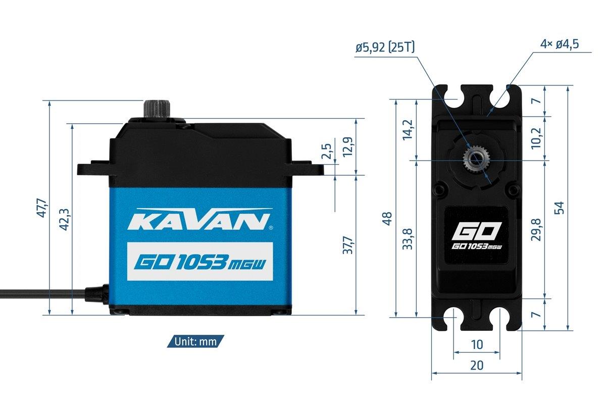 KAVAN GO-1053MGW 0.17s/60°, 20kg.cm - 2