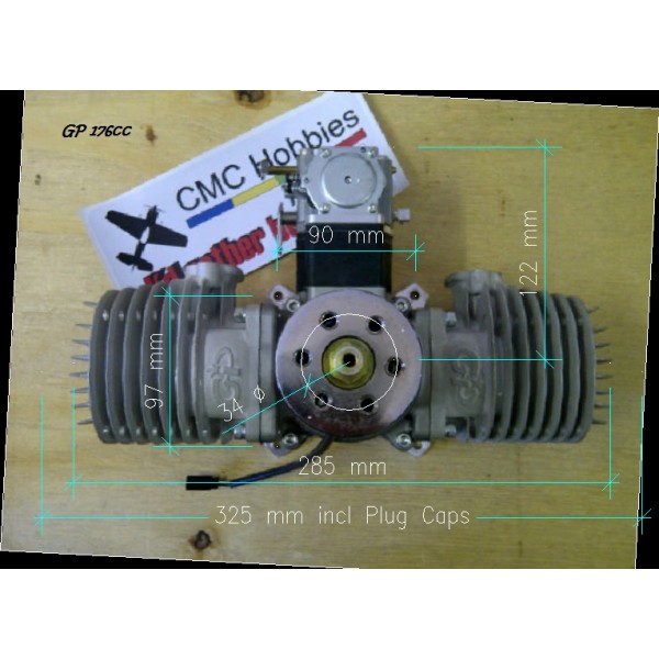 Bensin motor GP engine EVO 176ccm - 2