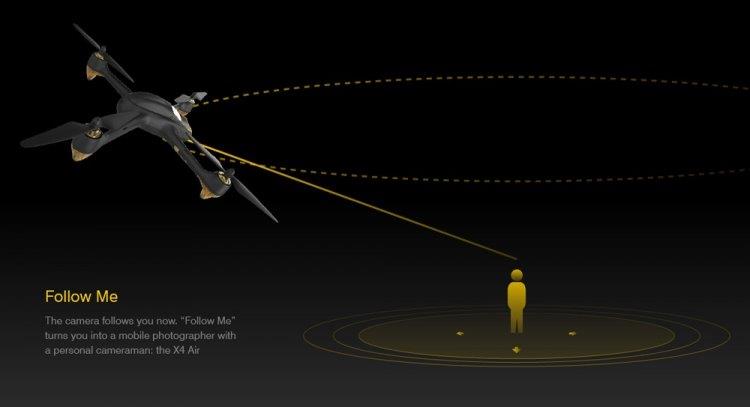 HUBSAN X4 Air Pro FPV 220x220, Sändare, APP, Follow Me, RTH - 4