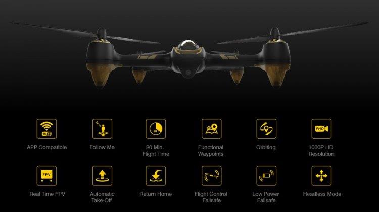 HUBSAN X4 Air Pro FPV 220x220, Sändare, APP, Follow Me, RTH - 11