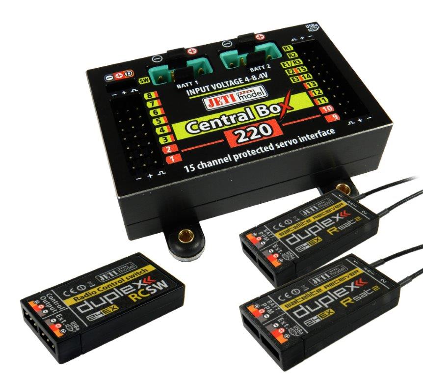 JETI mottagare Central box 220 + 2 RSat2
