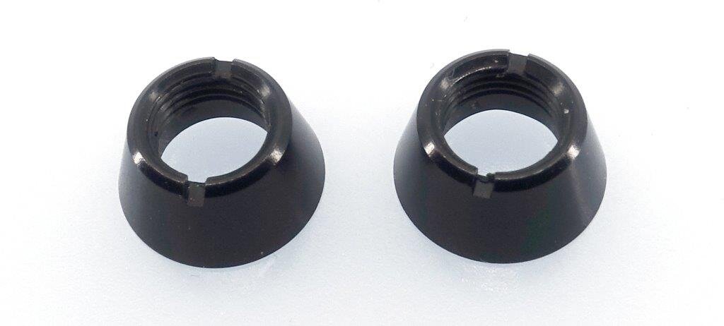JETI DC 24 Black nuts for upper switches - Front panel