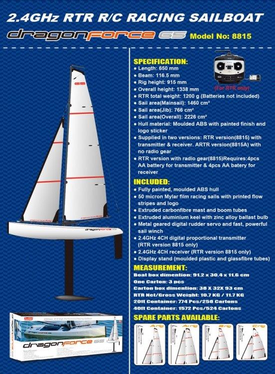 Segelbåt Joysway Dragon Force 65 V6 Segelbåt RTR - 20