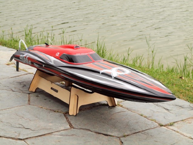 Joysway Alpha 1000mm Borstlös V-båt ARTR Röd - 23