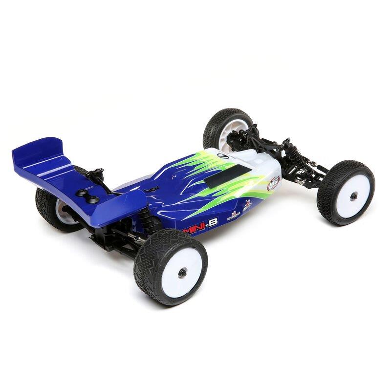 LOSI Mini-B. Brushed. RTR: 1/16 2WD Buggy. Blue/White - 2