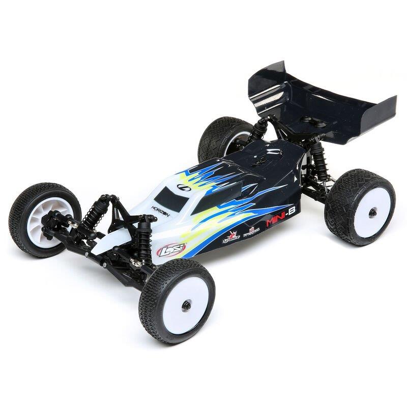 LOSI Mini-B. Brushed. RTR: 1/16 2WD Buggy. Black/White - 2