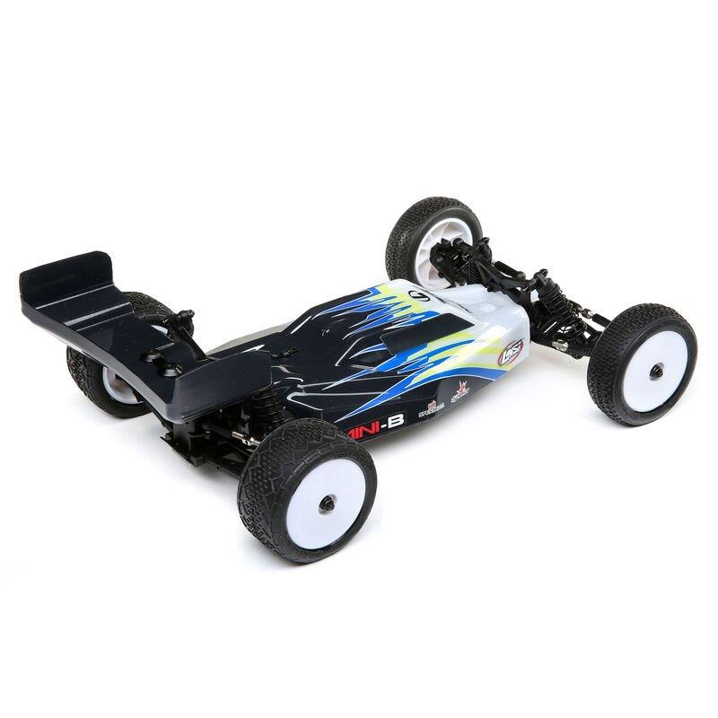LOSI Mini-B. Brushed. RTR: 1/16 2WD Buggy. Black/White - 10