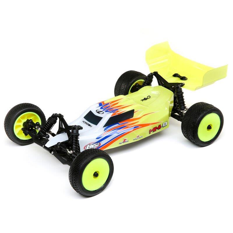 LOSI Mini-B. Brushed. RTR: 1/16 2WD Buggy. Yellow/White - 2
