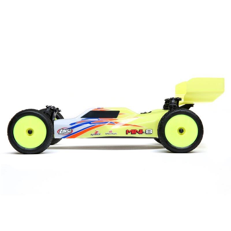 LOSI Mini-B. Brushed. RTR: 1/16 2WD Buggy. Yellow/White - 11