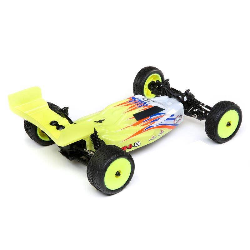 LOSI Mini-B. Brushed. RTR: 1/16 2WD Buggy. Yellow/White - 10