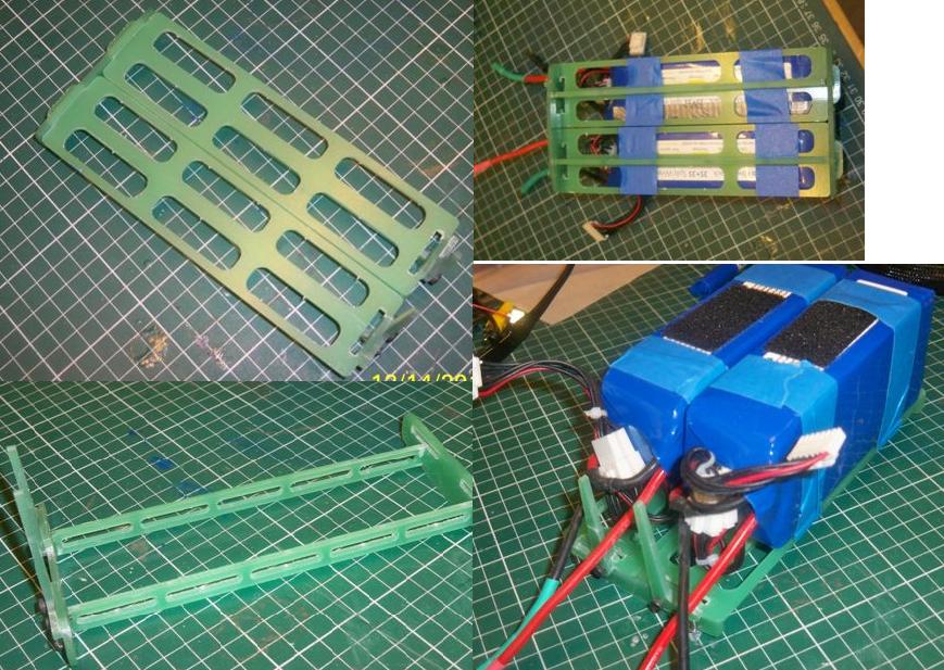 CNC fäste 2 st ackar 3300-5000mAh storlek
