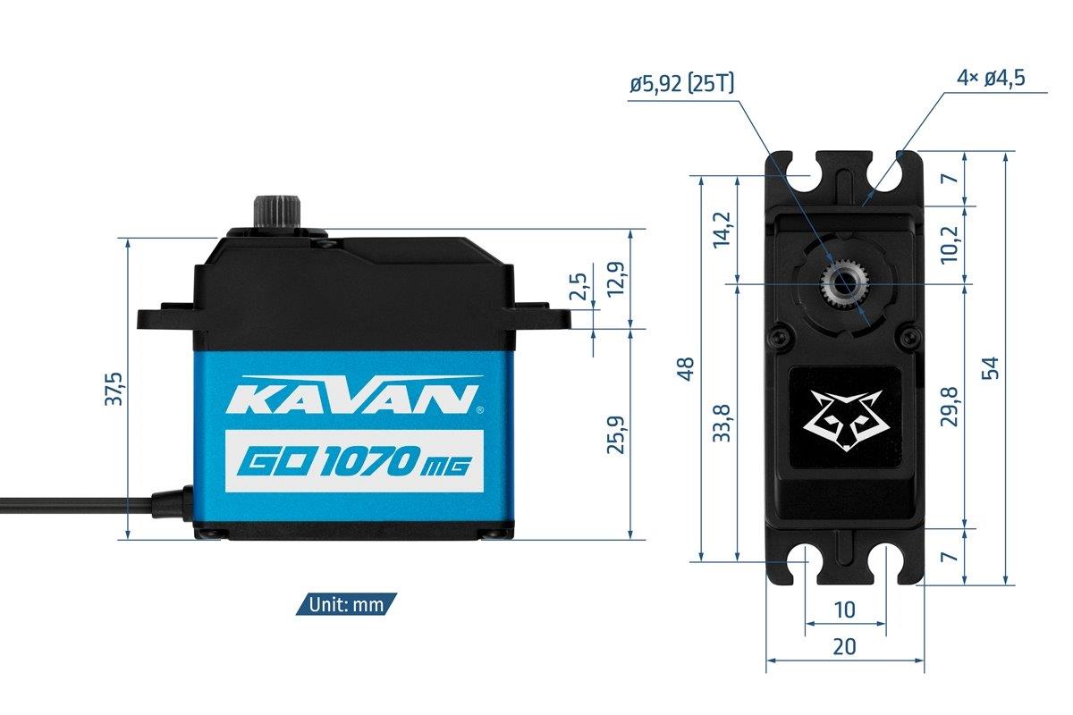 KAVAN GO-1070MG 0.105s/60°, 40kg.cm - 2