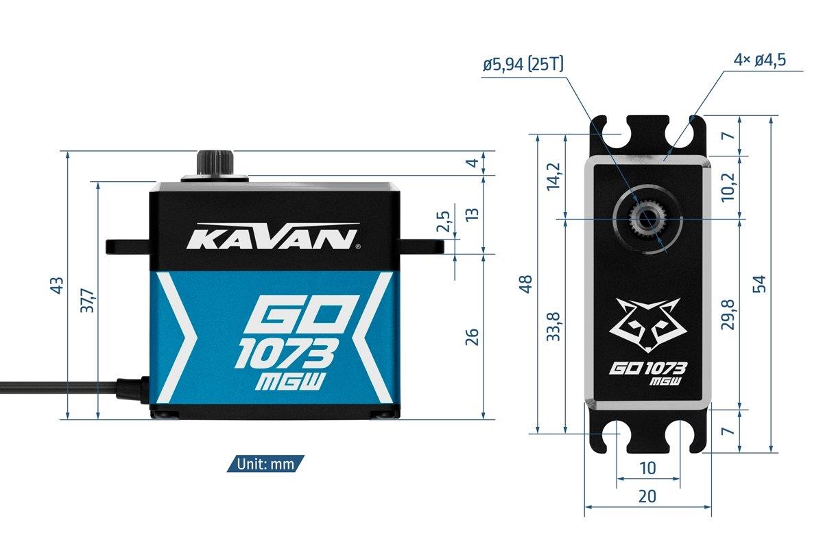 KAVAN GO-1073MGW 0.135s/60°, 32kg.cm - 2