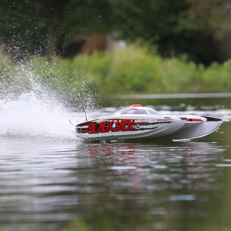 PROBOAT Blackjack 42tum Brushless 8S Cat.WHT/RED:RTR - 8