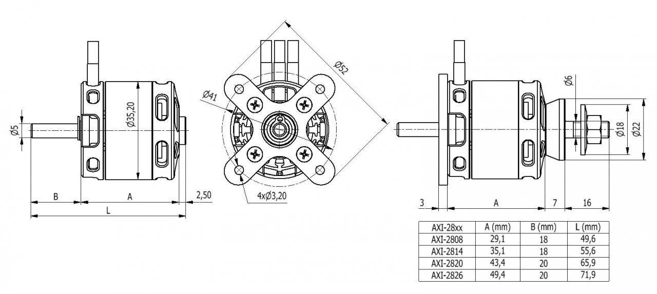 AXI 2814/10 V2 Borstlös motor - 3