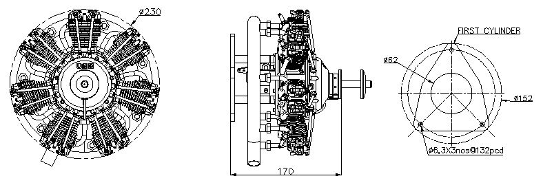 UMS ST-7-90  7 cyl. radial för bensin - 2