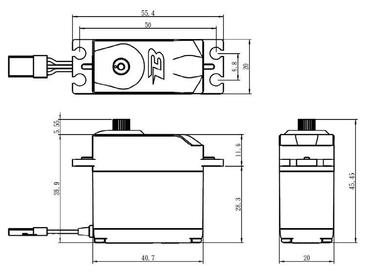SAVÖX Servo Budget 6.5kg 0.11s 40.7x20x39.9mm - 2