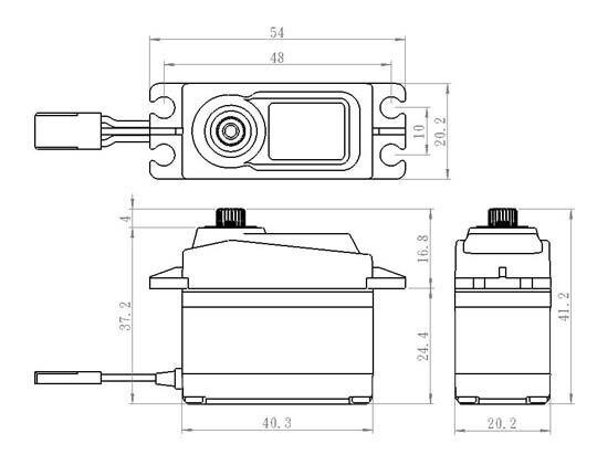 SAVÖX SA-1256TG Plus Servo 20Kg 0,15s Alu Coreless Titandrev - 4