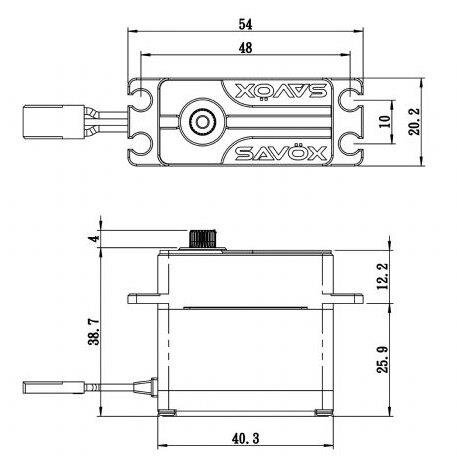 SAVÖX SB-2280SG Digital Servo 50Kg 0,14s HV Alu Brushless - 2
