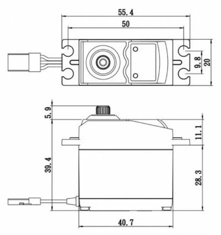 SAVÖX SC-0252MG Plus Servo Digital 10,5Kg 0,19s Metalldrev - 2