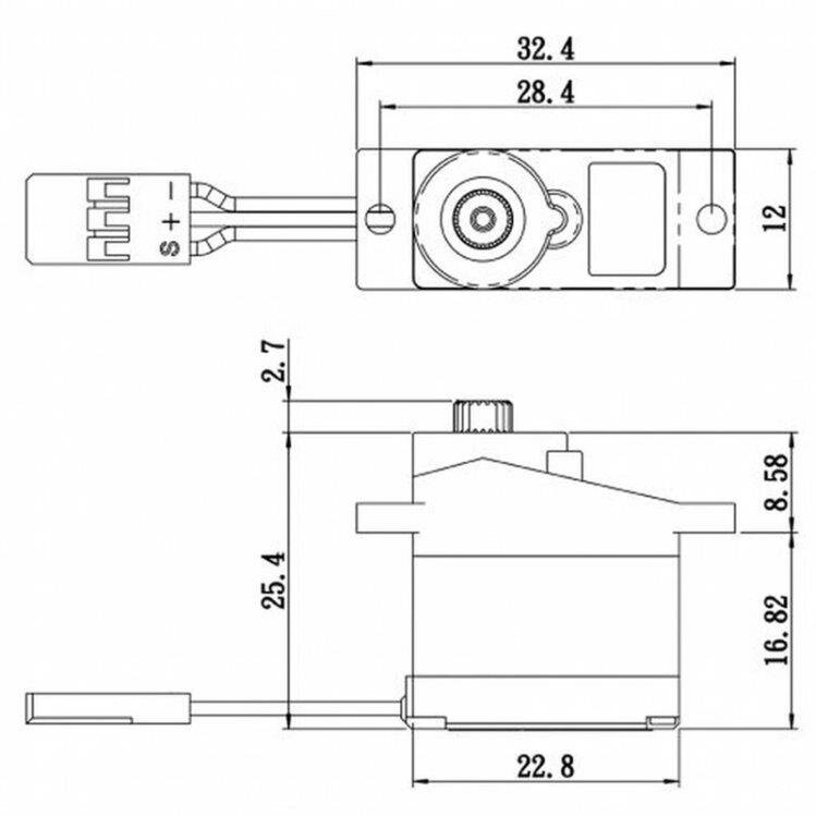 SAVÖX SH-0253 Plus Servo Digital 2,2Kg 0,09s Alu Mikro - 2