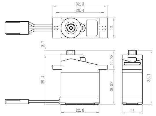 SAVÖX SH-0254 Plus Servo Digital 3,9Kg 0,13s Alu Mikro - 2