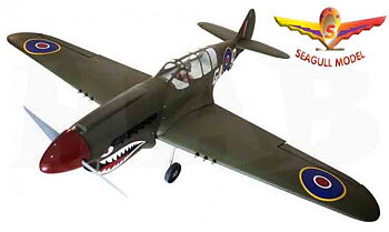 Seagul P-40N Warhawk Shark 38-61cc Gas med el landställ
