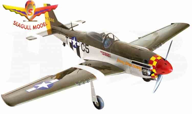 Seagull P51D Mustang 10cc Bensin 1.43m ARF