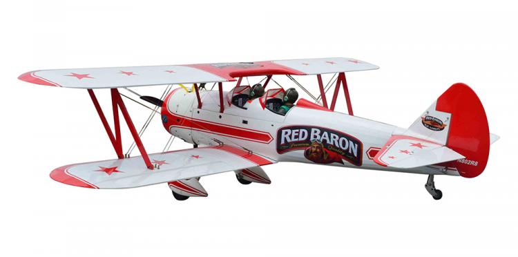 Seagul Red Baron Pizza Squadron Stearman 20cc Gas ARF sp:182 - 3