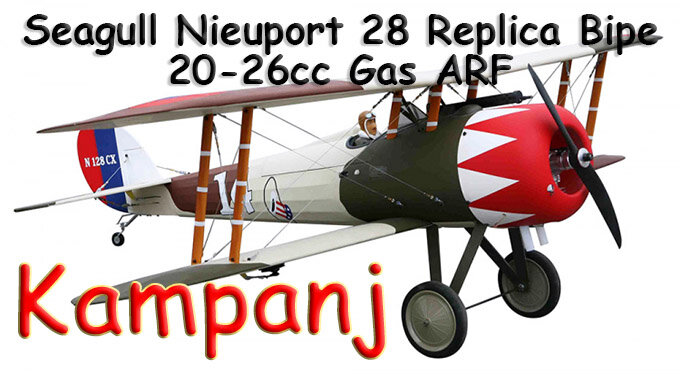 Seagul Nieuport 28 Replica Bipe 20-26cc Gas ARF sp:173cm - 9