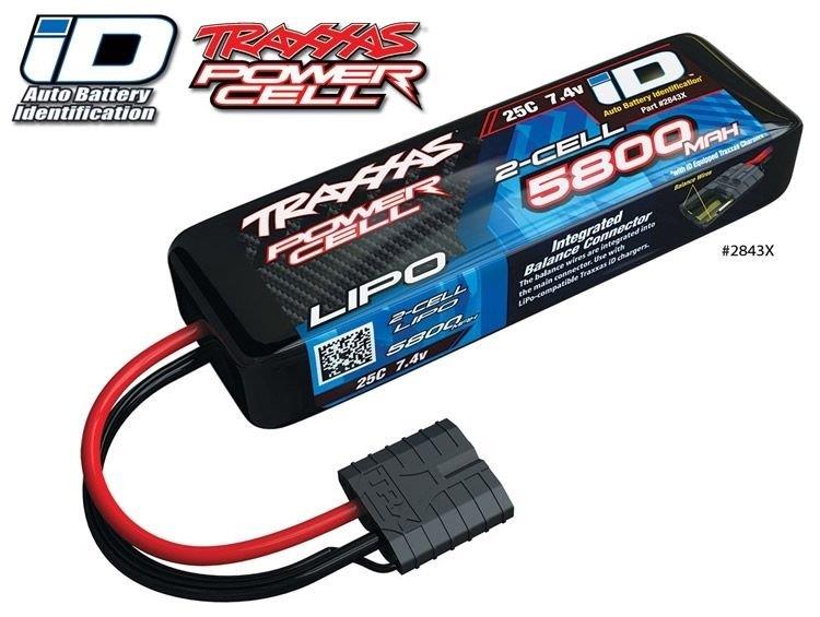 Traxxas Batteri Li-Po Batteri 2S 7.4V 5800mAh 25C iD-kontakt