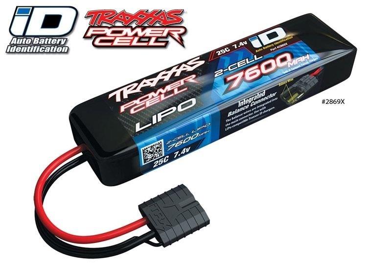 Traxxas Li-Po Batteri 2S 7.4V 7600mAh 25C iD-kontakt