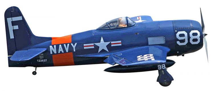Seagull Grumman F8F Bearcat Navy 33-45cc Gas ARF sp:180cm - 3
