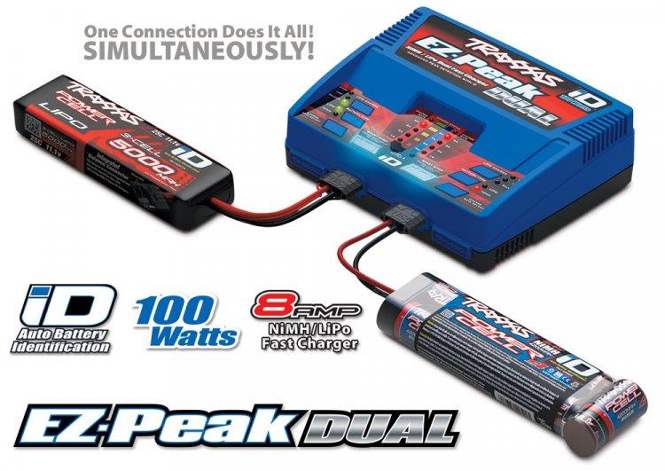 Laddare Traxxas EZ-Peak Dual 8A NiMH/LiPo Laddare Auto iD - 4