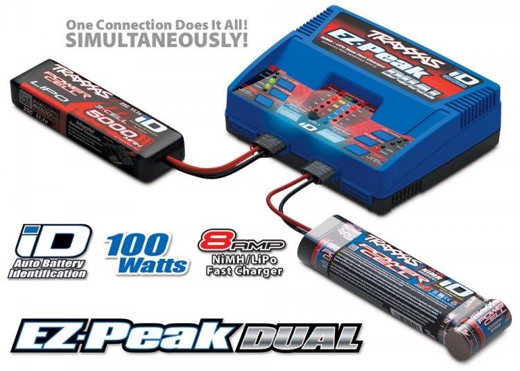 Laddare Traxxas EZ-Peak Dual 8A NiMH/LiPo Laddare Auto iD - 9